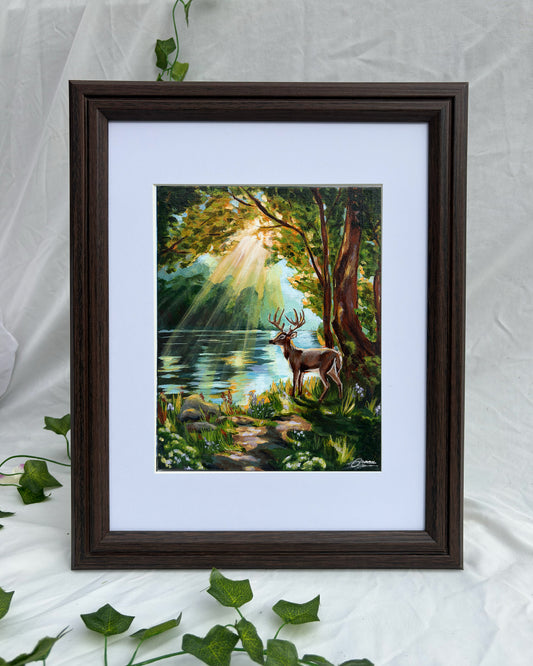 Impression d'art: Cerf du Lac